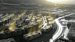 An aerial view captures the Soleil Lofts microgrid community in Utah, highlighting various distributed energy grid-interactive resources that are a key part of this all-electric, multi-family development. An aerial view captures the Soleil Lofts microgrid community in Utah, highlighting various distributed energy grid-interactive resources that are a key part of this all-electric, multi-family development.