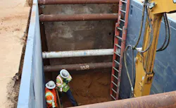 Concrete vaults will house the underground power lines and serve as access points for maintenance. Concrete vaults will house the underground power lines and serve as access points for maintenance.