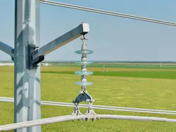 A drone captured this detailed image of an insulator during a post-build inspection. A drone captured this detailed image of an insulator during a post-build inspection.