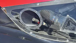 Flood port, designed to flush and cool the battery in case of an emergency. Flood port, designed to flush and cool the battery in case of an emergency.