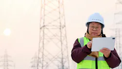female utility engineer with ipad female utility engineer with ipad
