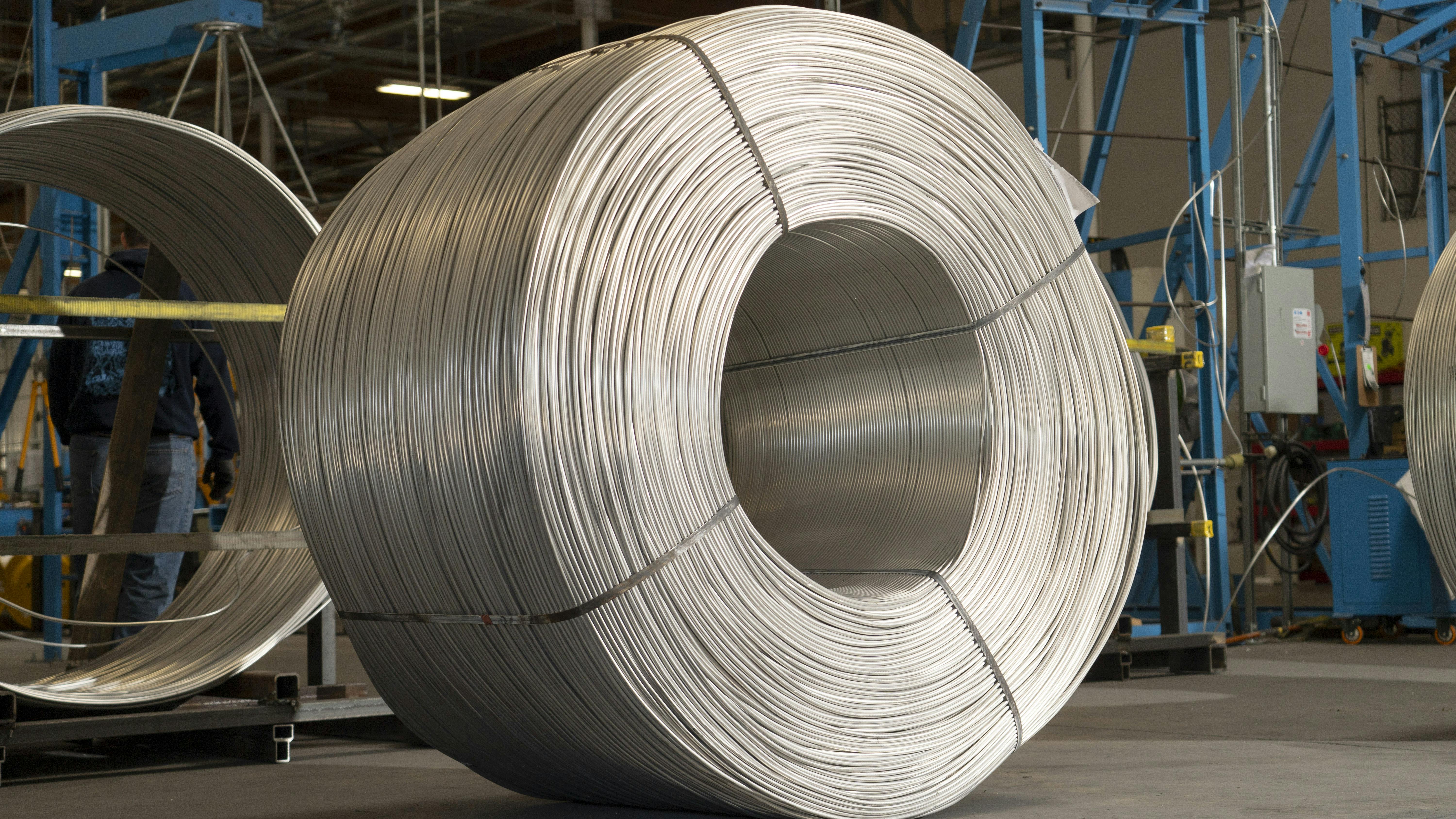 cable reel on factory floor