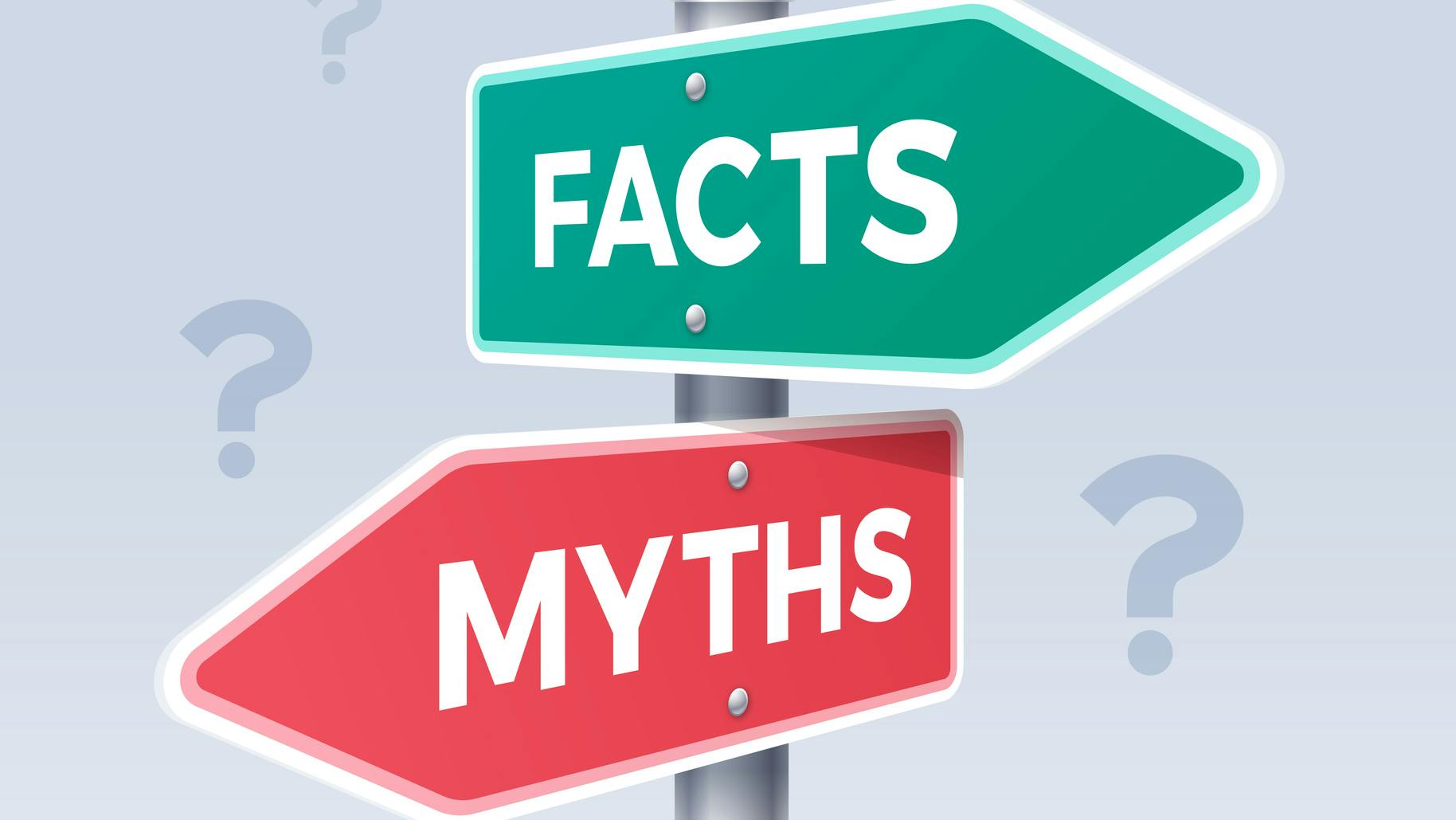 facts vs myths sign