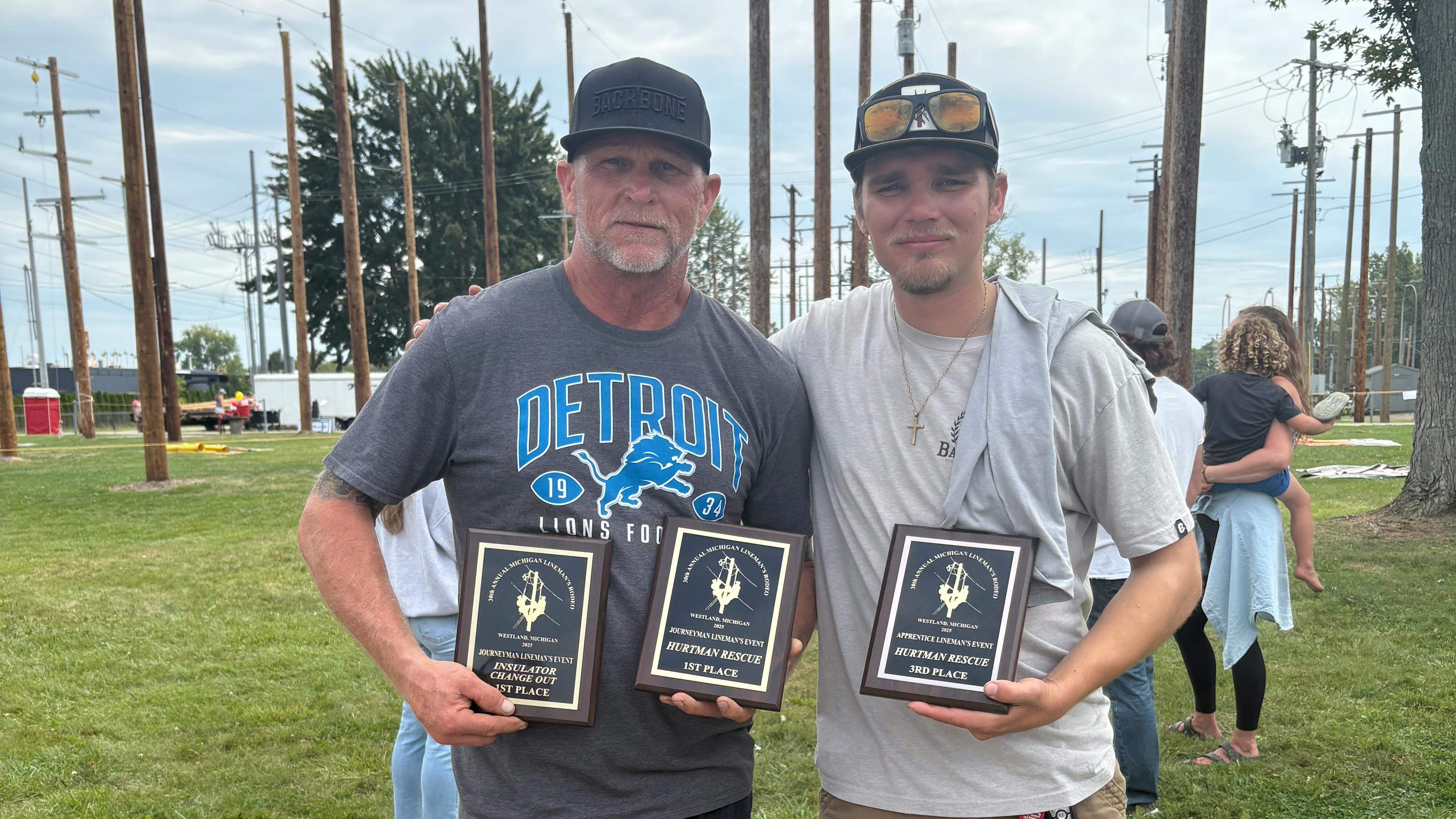 Tom Jeffers won the Milwaukee Tool package in the raffle drawing in the T&D World booth at the 2025 International Lineman&rsquo;s Expo.