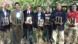 Winners of TTMA Plant Safety Awards for 2012 are left to right Rod Farlow Strick Trailers Rick Mullininx Great Dane Trailers Robert Foster Heil Trailer International John Cannon Brenner Tank Manufacturing Randy Williams Stephens Pneumatics Lynn Reinbolt Road Systems and Nick Eby M H Eby Inc Winners of TTMA Plant Safety Awards for 2012 are left to right Rod Farlow Strick Trailers Rick Mullininx Great Dane Trailers Robert Foster Heil Trailer International John Cannon Brenner Tank Manufacturing Randy Williams Stephens Pneumatics Lynn Reinbolt Road Systems and Nick Eby M H Eby Inc