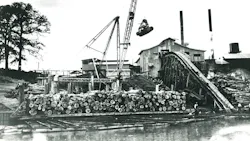 Overseas Hardwoods Company Mobile AL is celebrating its 50th anniversary in April But the family who owns OHC started the Old Mobile River Sawmill Company 100 years ago this month Because hardwood logs do not float they needed help from ldquogunboatsrdquo to provide the needed buoyancy The gunboats were designed after the pontoon boats that ferried artillery across rivers during the Civil War Overseas Hardwoods Company Mobile AL is celebrating its 50th anniversary in April But the family who owns OHC started the Old Mobile River Sawmill Company 100 years ago this month Because hardwood logs do not float they needed help from ldquogunboatsrdquo to provide the needed buoyancy The gunboats were designed after the pontoon boats that ferried artillery across rivers during the Civil War