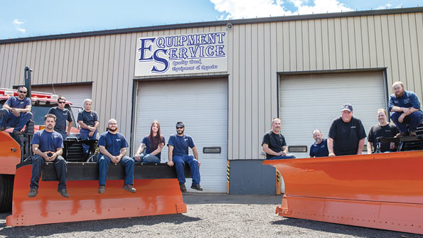 Systematically reducing installation times has brought increased profits to Equipment Service Hartford CT Service manager Kevin Dinsmoor lower left and staff have been reducing shop throughput times