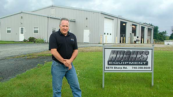Todd Hughes heads up Hughes Equipment a threeyearold company that combines truck equipment with some of the truck body manufacturing expertise he acquired as manager of the Stahl plant in Cardington OH