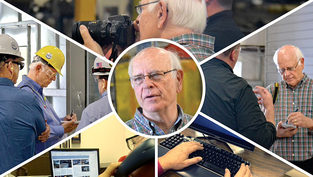 With notepad in hand and a camera slung over his shoulder Bruce Sauer has spent 42 years bringing readers the latest trailer manufacturing processes