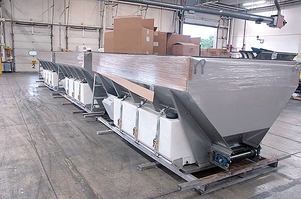 Stainless steel spreaders are ready to be shipped from the Buyers Products plant in Mentor OH The company recently took over a 550000sqft building to produce aluminum and stainless steel products