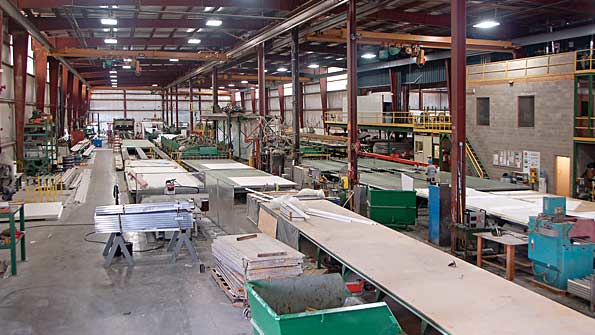 Great Dane has set up a truck body plant within its trailer plant in Brazil IN Sidewalls are being produced in the line of the left Roof production is on the right