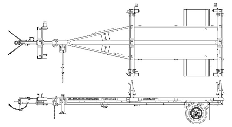 Felling utility pole trailer