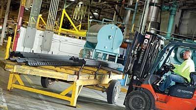 Forklifts have a lot less distance to travel after Wabash reduced the amount of material handling performed at its Lafayette IN plant