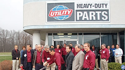 Top management from Utility Trailer Manufacturing celebrates the opening of the company39s new parts distribution center earlier this year The 243000sqft facility near Cincinnati takes the place of two Utility parts distribution centersmdashone in California and the other in Ohio