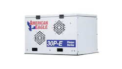 The 30P-E reciprocating compressor is driven by a 48-volt electric motor. The 30P-E reciprocating compressor is driven by a 48-volt electric motor.