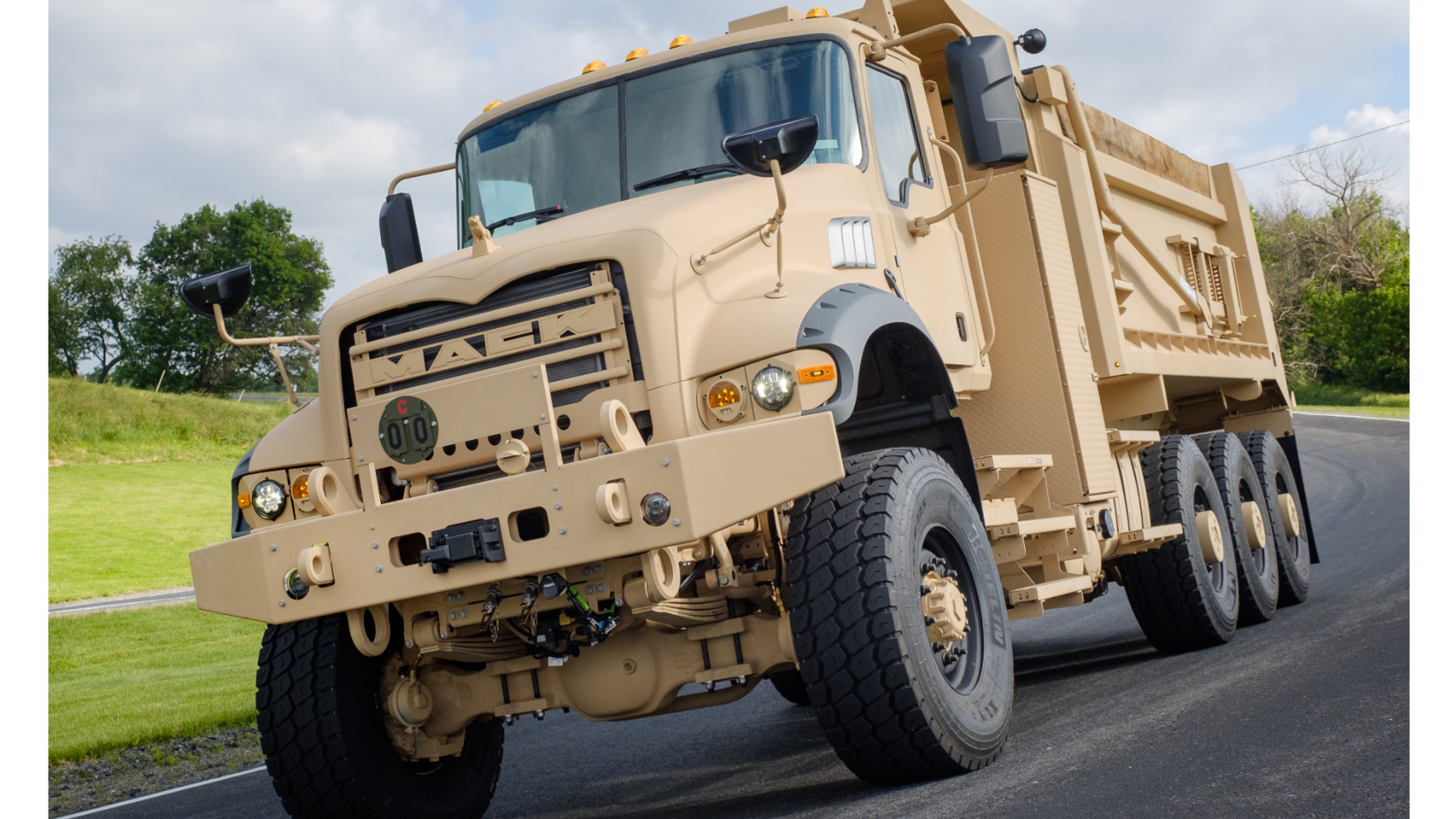 Hutchinson Industries helping equip new Mack Defense dump truck