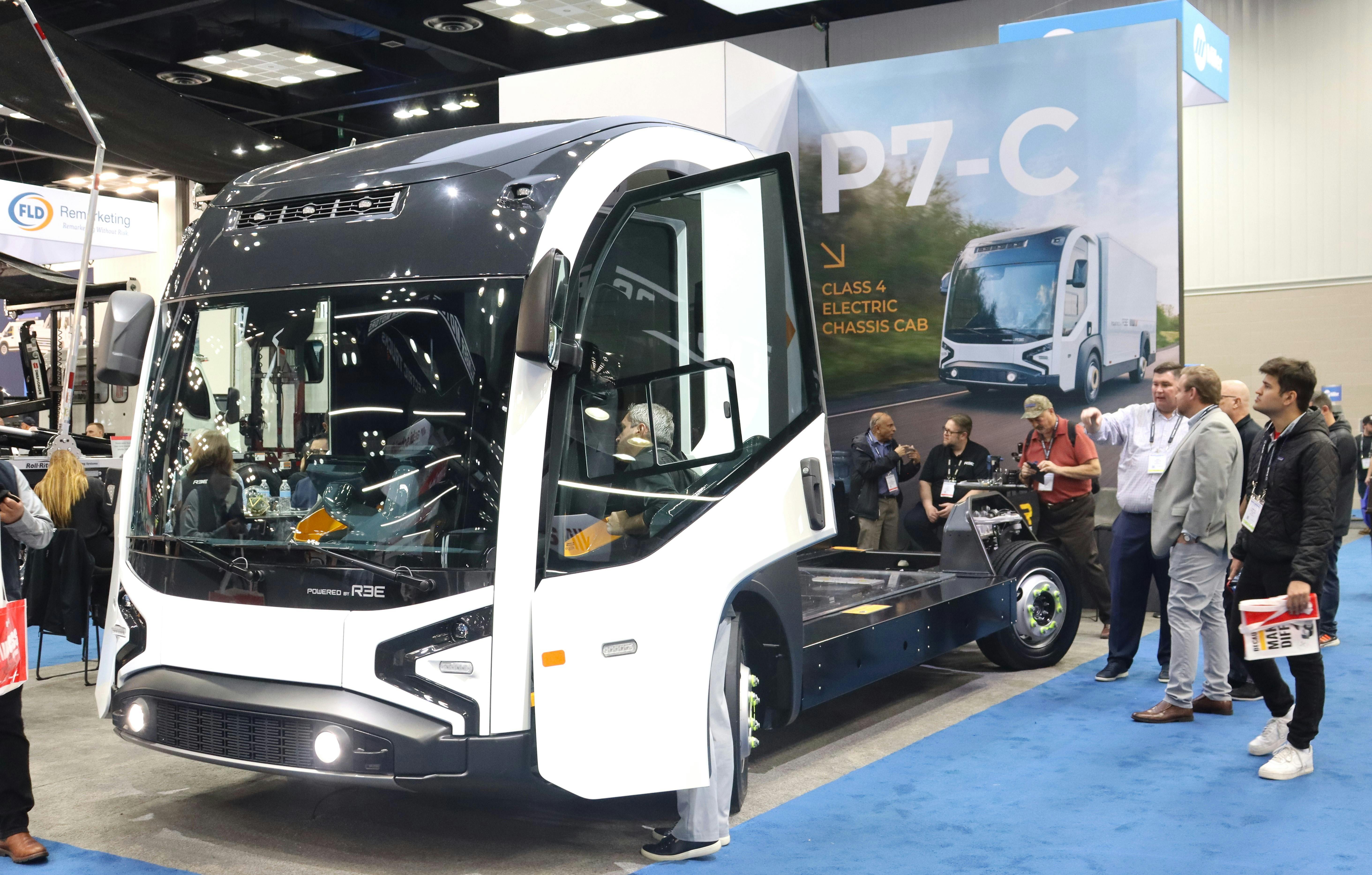 REE also displayed a P7-C chassis cab inside the Indiana Convention Center exhibit hall during NTEA's Work Truck Week 2024.