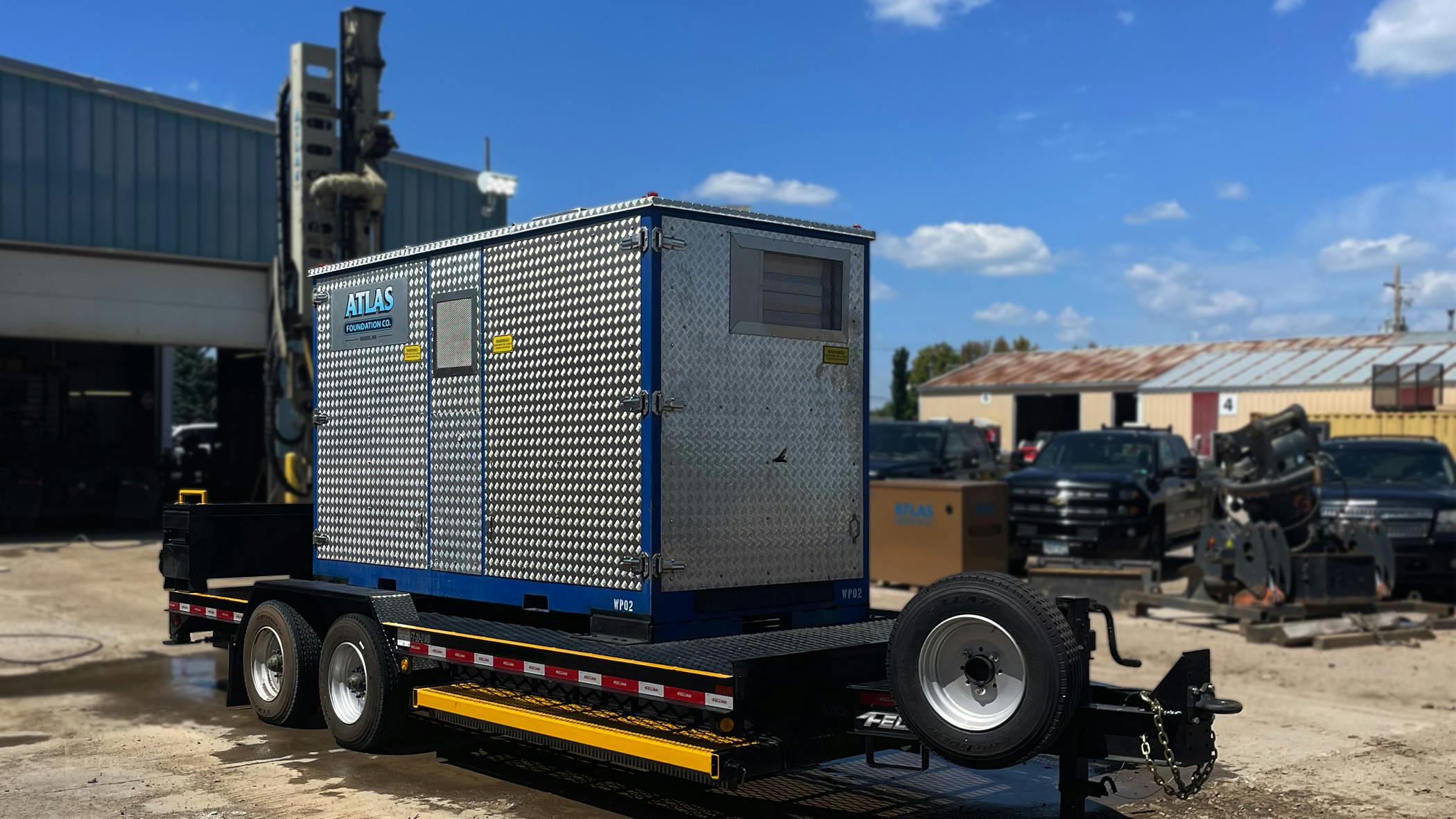 An FT-20 WD (wide deck) trailer was selected as the base model for the one-off trailer. To design the custom aspects, Felling Trailers needed to understand its application, environment, and the unique features needed for the pump&rsquo;s safe operation and functionality.