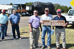 Kalyn Siebert honored the 46th work anniversary of Steve Gould by naming the street in front of its Gatesville, Texas, facility after him. Coincidentally, a Kalyn Siebert trailer transporting a SpaceX rocket engine passed by as the picture was taken. Kalyn Siebert honored the 46th work anniversary of Steve Gould by naming the street in front of its Gatesville, Texas, facility after him. Coincidentally, a Kalyn Siebert trailer transporting a SpaceX rocket engine passed by as the picture was taken.