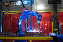 A robot at work at Stoughton Trailers. A robot at work at Stoughton Trailers.