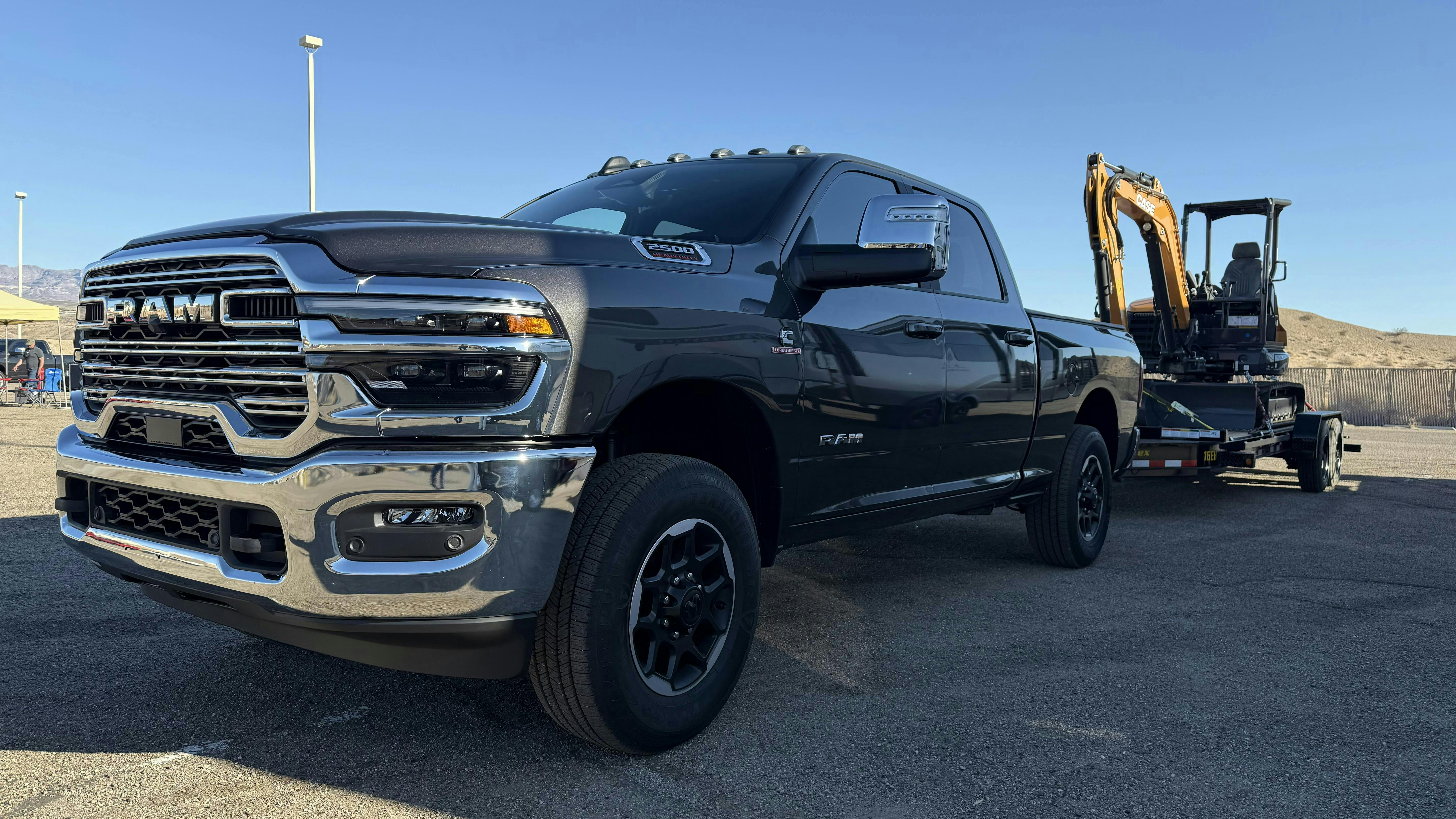 The capability of the Ram HD lineup centered on towing: The driver hardly notices pulling heavy equipment. And even getting up to speed is something the Ram HD makes seem easy.