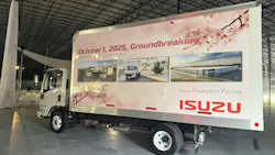 The Isuzu NPR is one of several new Isuzu trucks gathere din the future house of Isuzu's state-of-the-art manufacturing facility in South Carolina. The Isuzu NPR is one of several new Isuzu trucks gathere din the future house of Isuzu's state-of-the-art manufacturing facility in South Carolina.