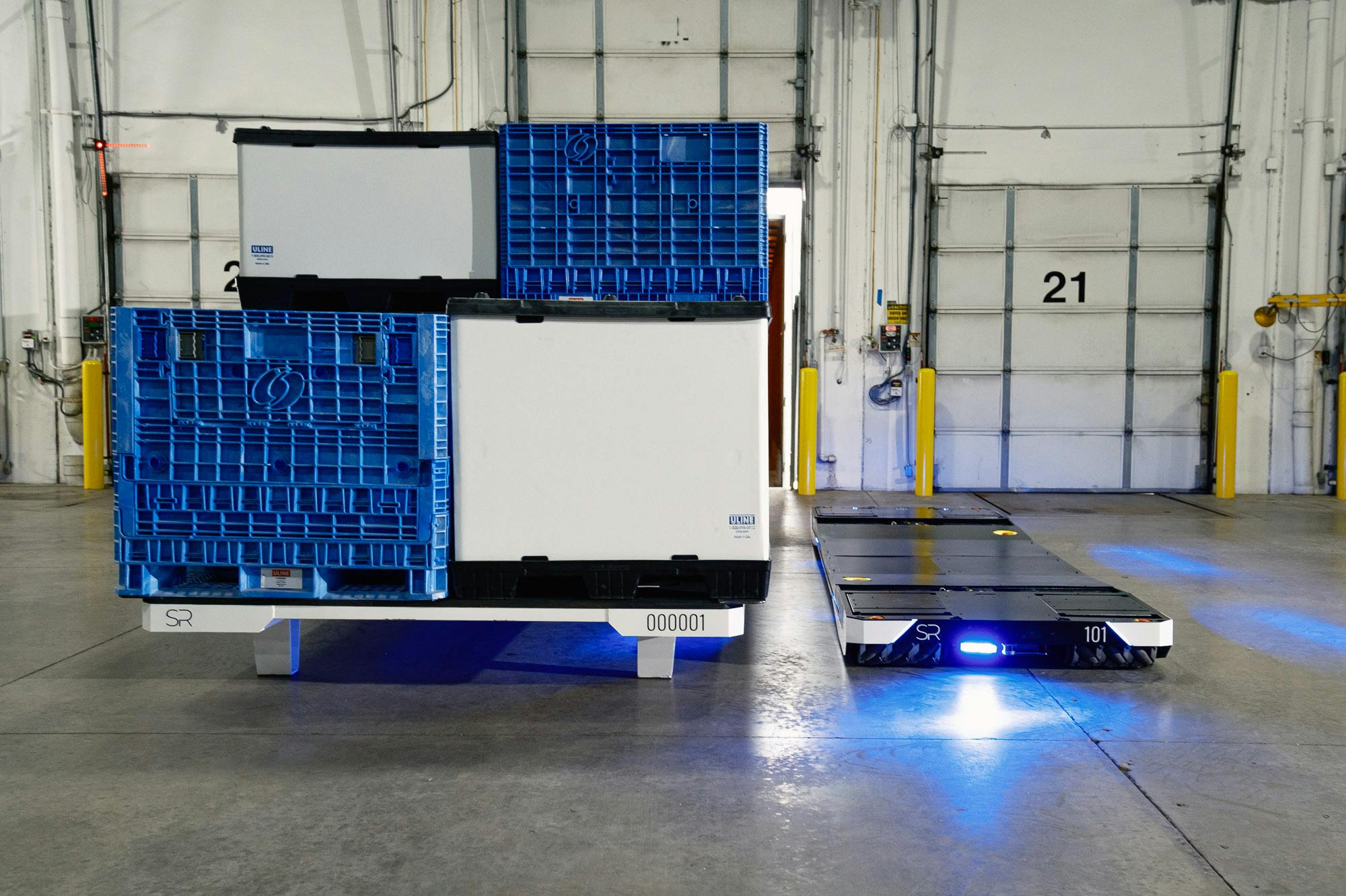 SlipLift + SlipCarrier Tray autonomously load and unload any truck in five minutes.