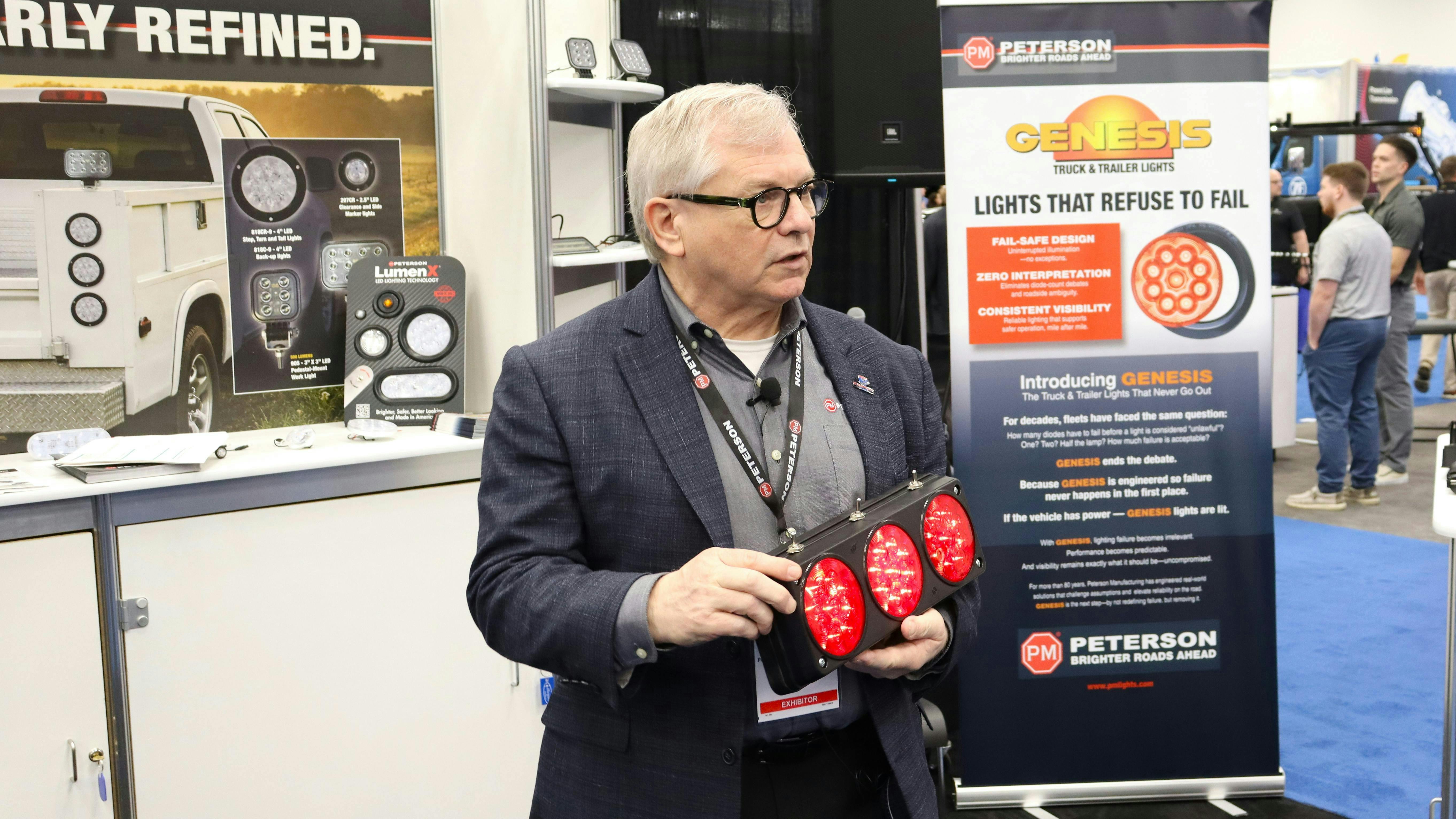 The new Genesis Truck and Trailer Light from Peterson Manufacturing features a fail-safe design with independent LEDs that automatically redistribute power to maintain consistent, legal illumination even if a diode fails, effectively eliminating the uncertainty of partial failure and the &ldquo;diode-count debate.&rdquo;