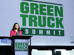 Green Truck Summit, the commercial vehicle technology conference that kicks off Work Truck Week, is growing and will become Future Truck Summit in 2027. Emily Korns, NTEA Board member, chair of NTEA's Education Committee and president of J&J Truck Bodies and Trailers, announced the changes during Green Truck Summit on March 10. Green Truck Summit, the commercial vehicle technology conference that kicks off Work Truck Week, is growing and will become Future Truck Summit in 2027. Emily Korns, NTEA Board member, chair of NTEA's Education Committee and president of J&J Truck Bodies and Trailers, announced the changes during Green Truck Summit on March 10.