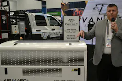 Vanair's Chip Jones explains the benefits of the EPEQ Solar Assist system at WTW 2026. Vanair's Chip Jones explains the benefits of the EPEQ Solar Assist system at WTW 2026.