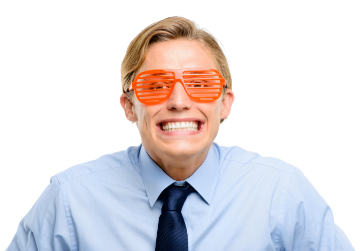 orange sunglasses at night