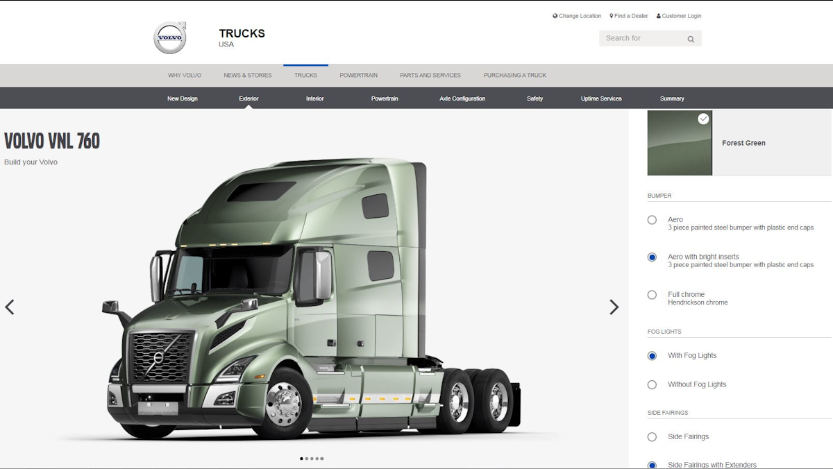 Custom Design And Spec New Volvo Trucks With Online Configurator American Trucker