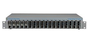 Omnitron Systems Technology miConverter 18-module chassis OmniConverter FPoE/SL media converter