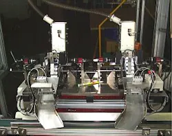 Automated machine-vision system tests airbag inflators Automated machine-vision system tests airbag inflators