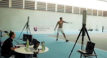 Tennis players spines analyzed in 3-D
