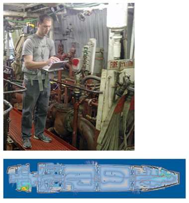 Portable mapping system on a backpack