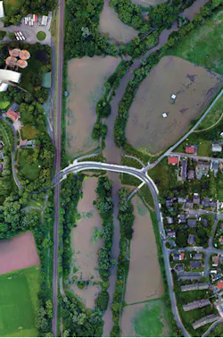 The vision-guided Hugin drone provides aerial images for emergency responders. The vision-guided Hugin drone provides aerial images for emergency responders.