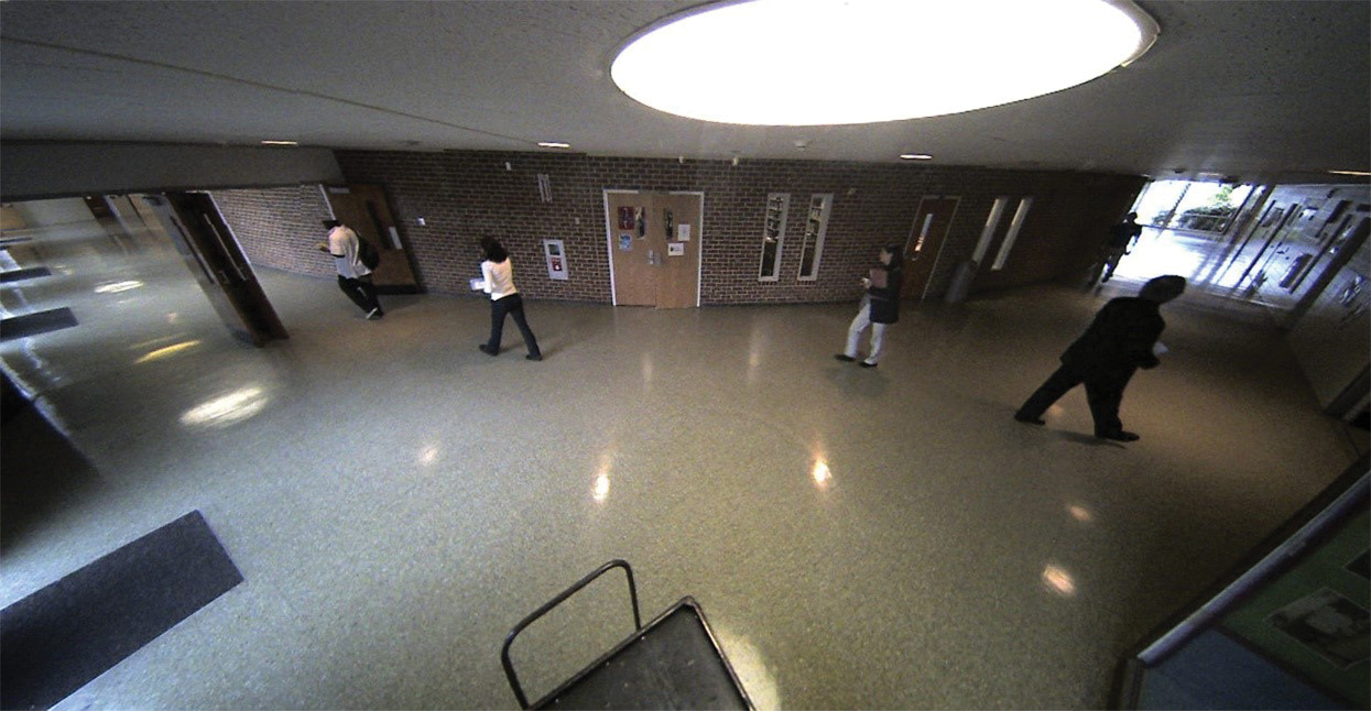 Figure 1: A 5 MPixel camera with a Theia SY125M lens captured an image of a hexagonal hallway ring.