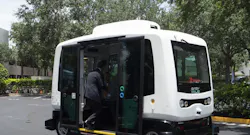 The EasyMile Driverless Shuttle AVS. The EasyMile Driverless Shuttle AVS.