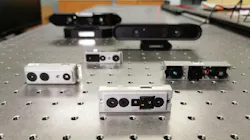 Figure 2: Orbbec manufactures four basic models of its Astra series 3D camera, with some model-specific variations, and the Persee-model camera (back left). Figure 2: Orbbec manufactures four basic models of its Astra series 3D camera, with some model-specific variations, and the Persee-model camera (back left).