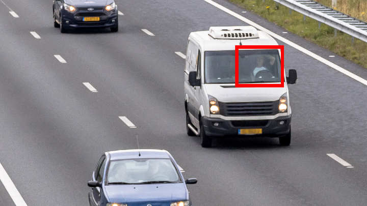 Figure 1: The Mobile Phone and Seatbelt Detection system analyzes images of drivers to determine whether they are wearing a seat belt or using a cell phone while behind the wheel.