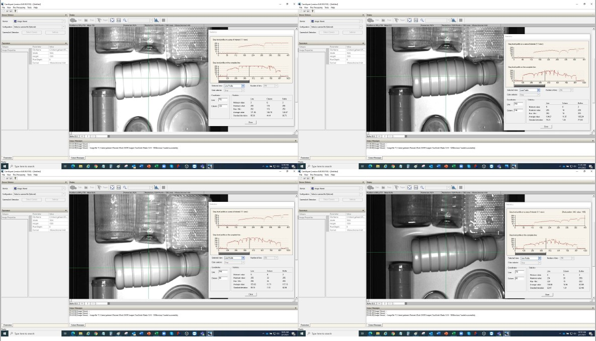 Figure 1: Shown are examples of plastics being imaged using different wavelengths. (Photos courtesy of Teledyne DALSA.)