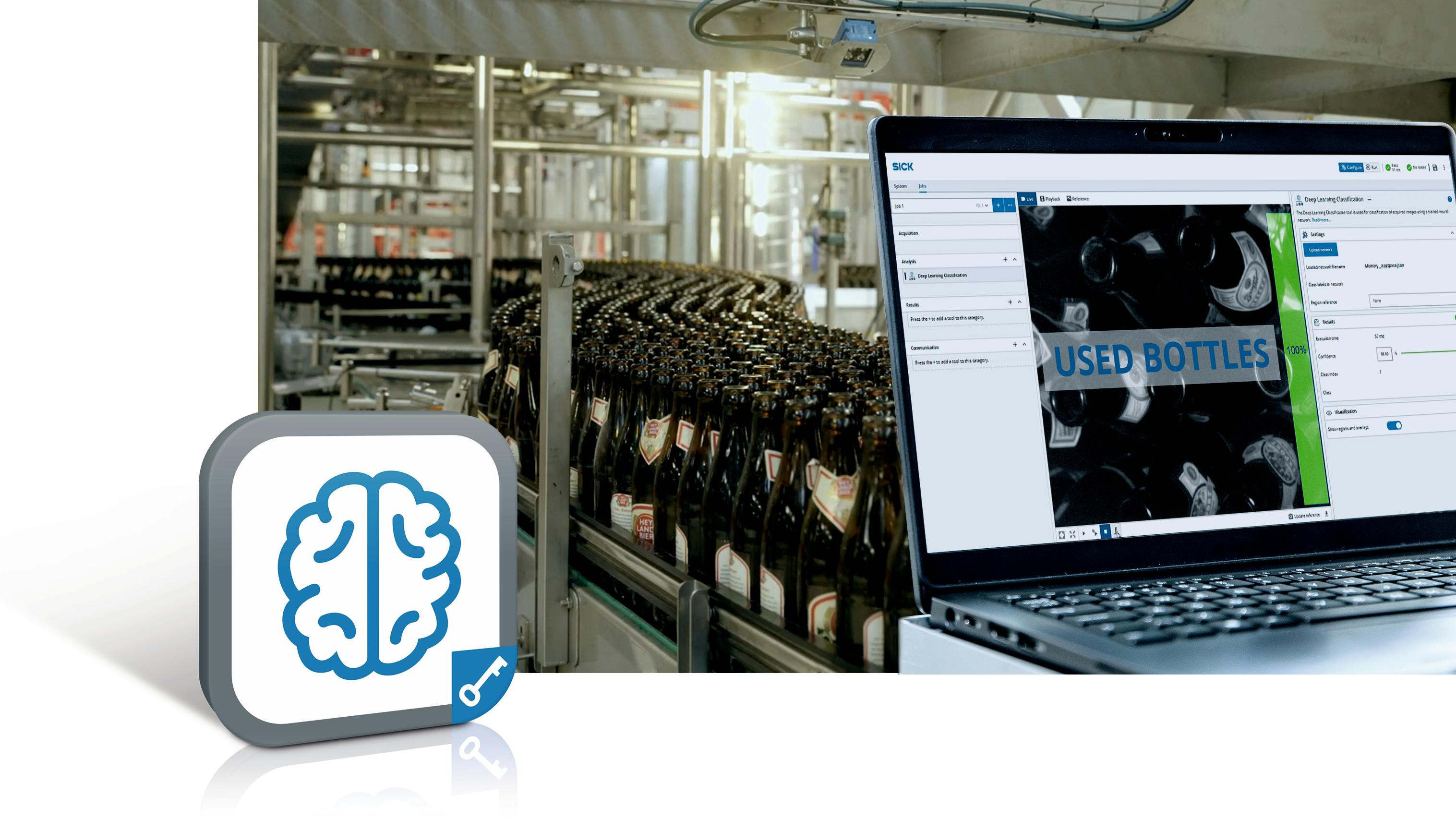 The SICK Inspector83x 2D vision sensor delivers out-of-the-box Artificial Intelligence machine vision inspections for common inline inspection tasks in demanding high-speed production.