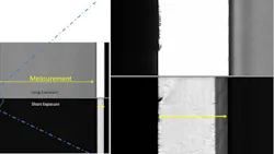 Figure 4: High dynamic range (HDR) imaging with a dual line sensor is ideal for dark and reflective materials. Figure 4: High dynamic range (HDR) imaging with a dual line sensor is ideal for dark and reflective materials.