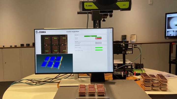 Figure 1: Zebra Technologies demonstrates an application to determine if the correct number of cookies are in the container.