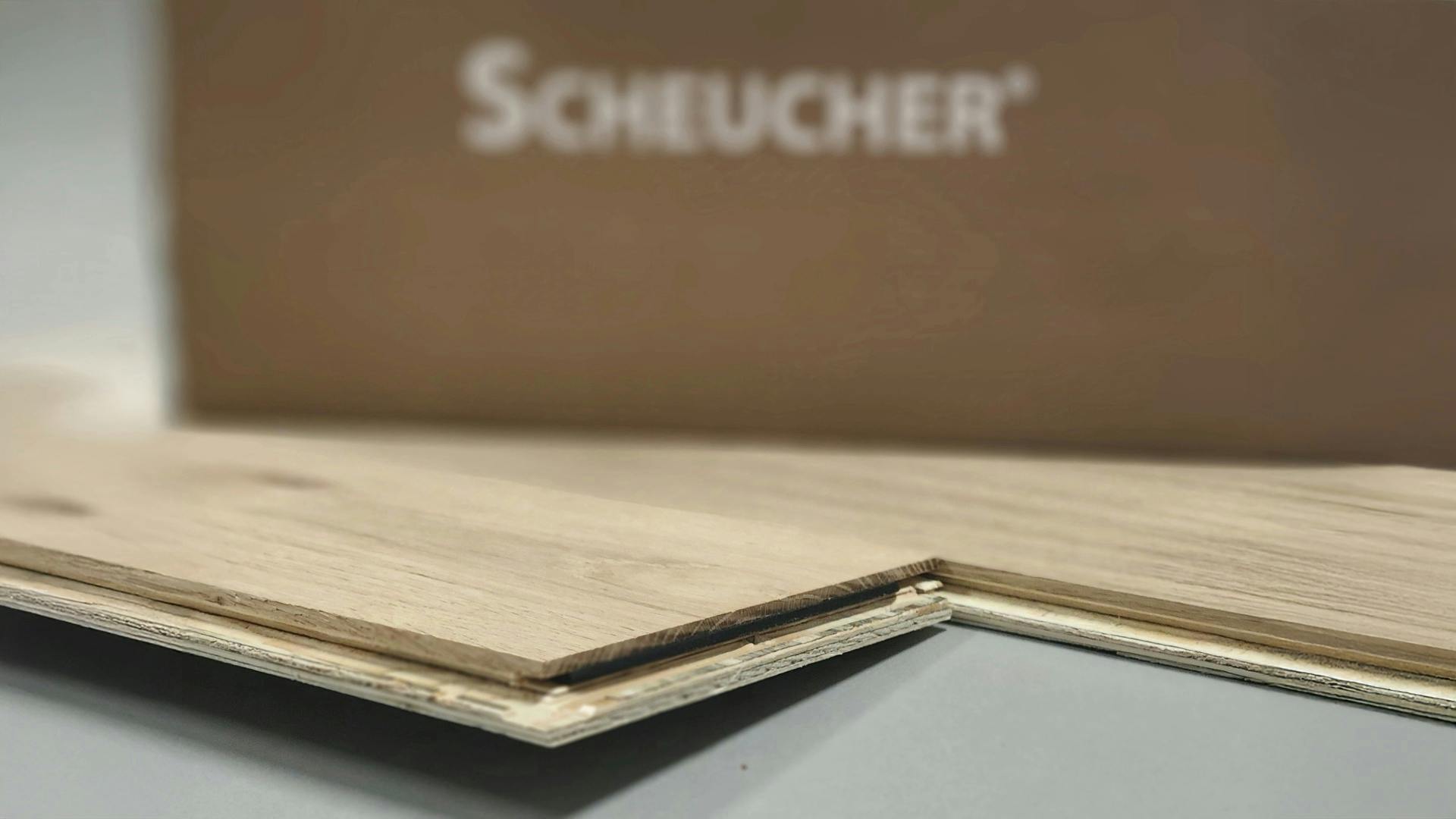 Figure 1: The individual planks of Scheucher's flooring click together.