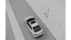 Figure 3: Rendering of a vehicle passing through the counting system. Figure 3: Rendering of a vehicle passing through the counting system.