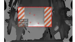 Screenshot of inspection system automatically detecting teats on a cow. Screenshot of inspection system automatically detecting teats on a cow.