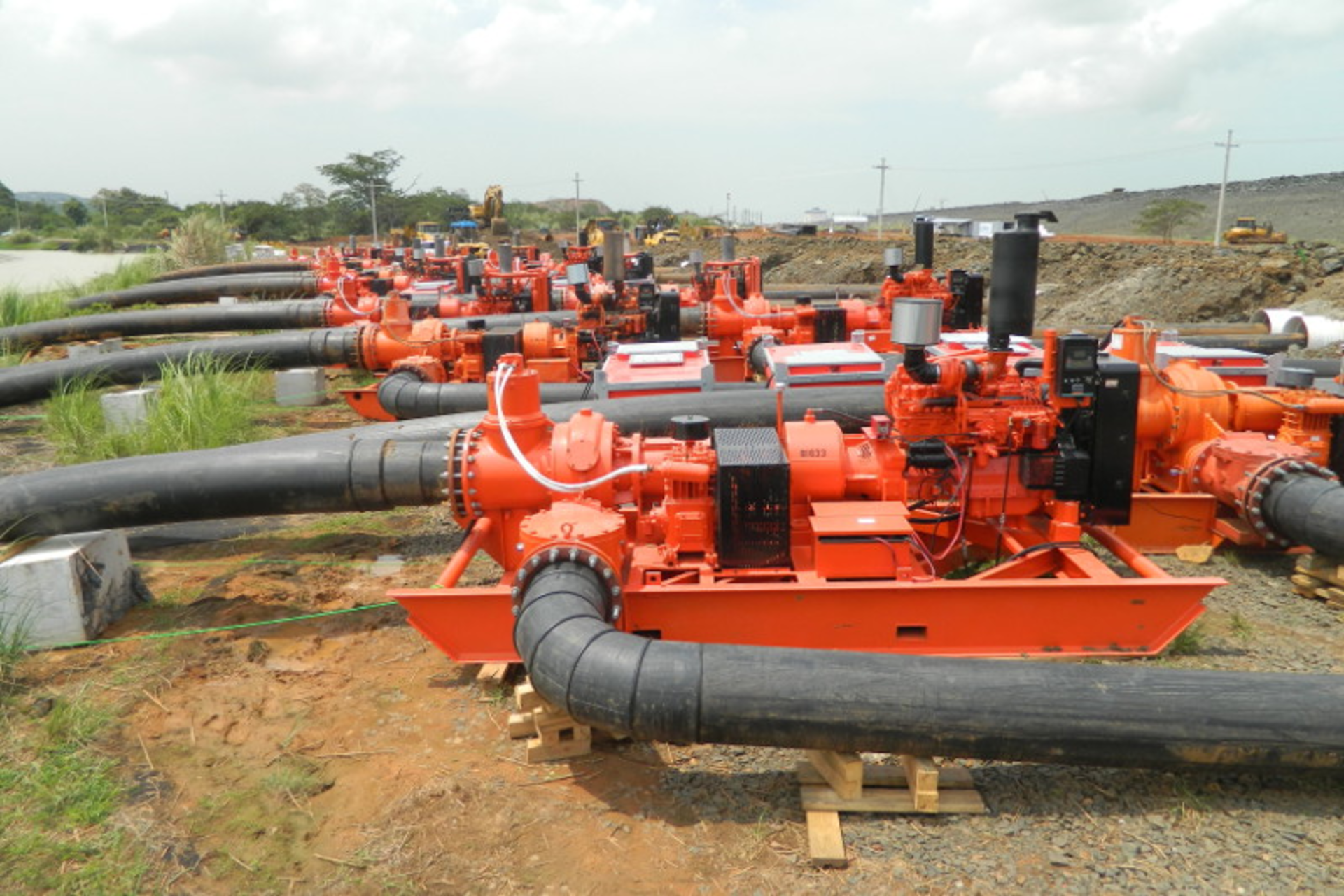 Godwin pumps will move 122 million gallons of water per day to fill the third set of locks. Photo courtesy of Xylem Inc.