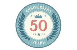 Fifty Years Anniversary Badge Fifty Years Anniversary Badge